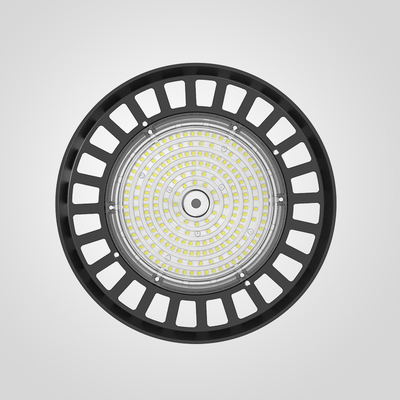 160lm/w عالية الكفاءة LED High Bay Light لمناطق السقف العالية في RAL 9017 الأسود